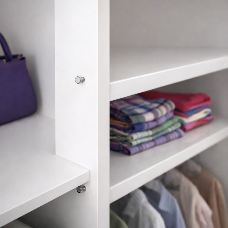 Sürgülü Gardırop Üç Kapaklı aynalı (275/210) Parlak Beyaz