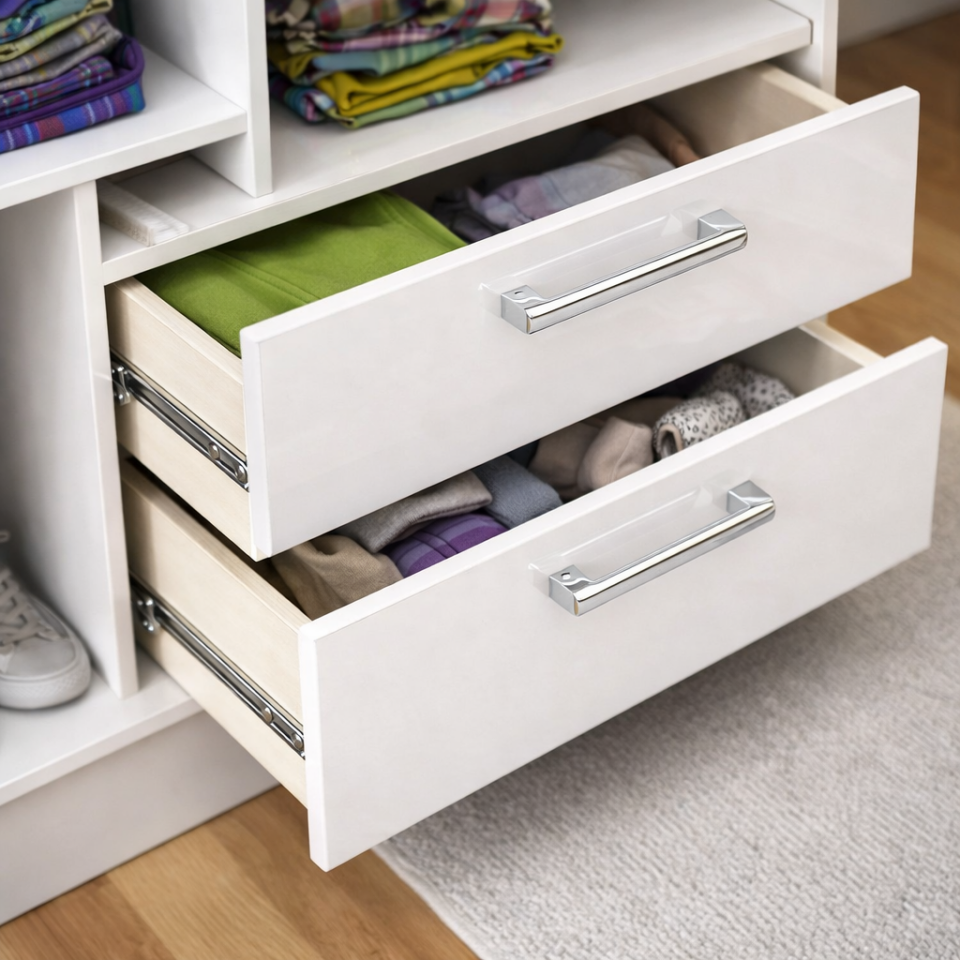 Sürgülü Gardırop Üç Kapaklı aynalı (275/210) Parlak Beyaz