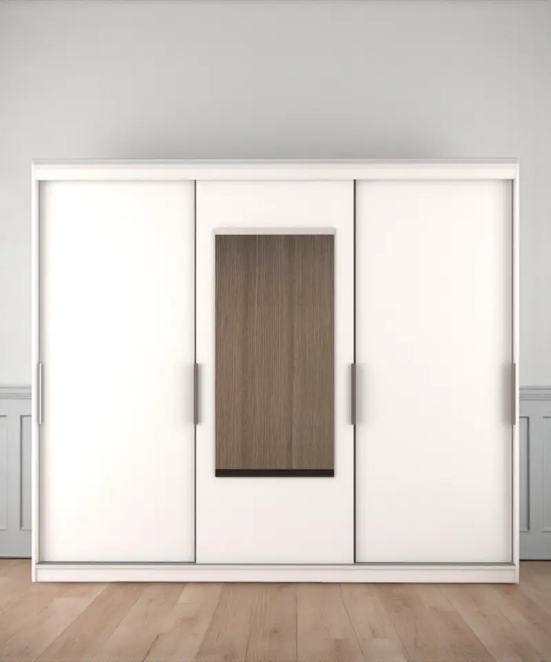 Sürgülü Gardırop Boydan Kapaklı 240/245 Cm Çıtasız Dolap