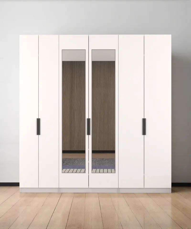 KapaklıBoydanAynalı230/245cmTav.Kadar Gizli Çek.PARLAK BEYAZ