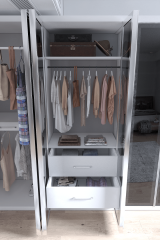 Alüminyum Çerçeve Kapaklı Camlı (MAT BEYAZ MDFLAM)