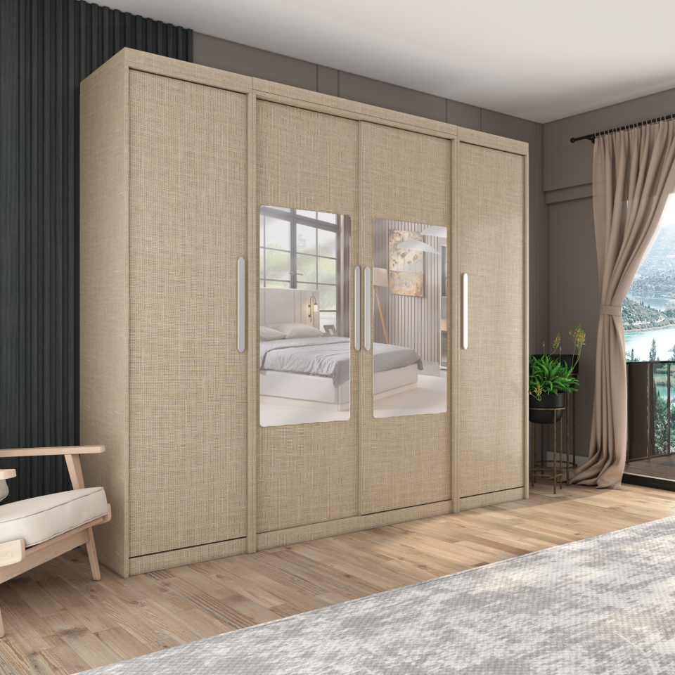 kısmi Gardırop Boydan Kapaklı Sürgülü Dolap260cm KOTONVİZON