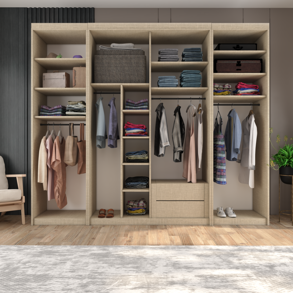 kısmi Gardırop Boydan Kapaklı Sürgülü Dolap260cm KOTONVİZON