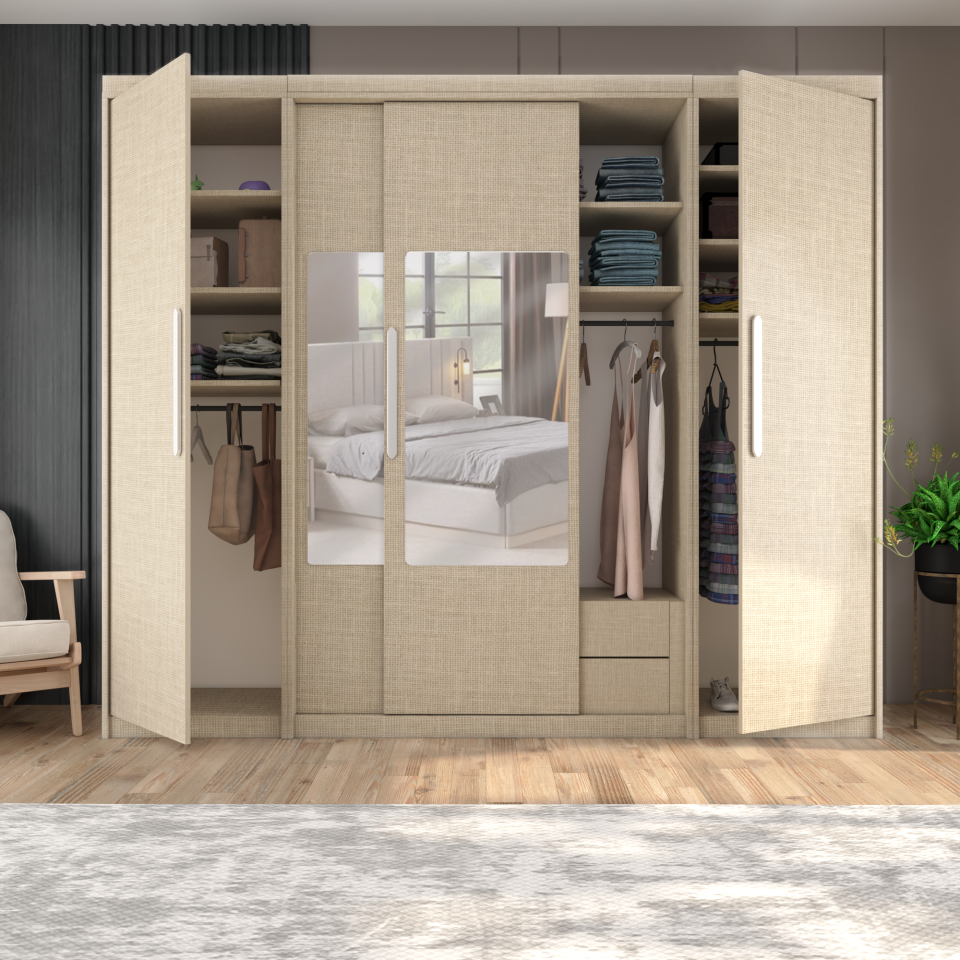 kısmi Gardırop Boydan Kapaklı Sürgülü Dolap260cm KOTONVİZON