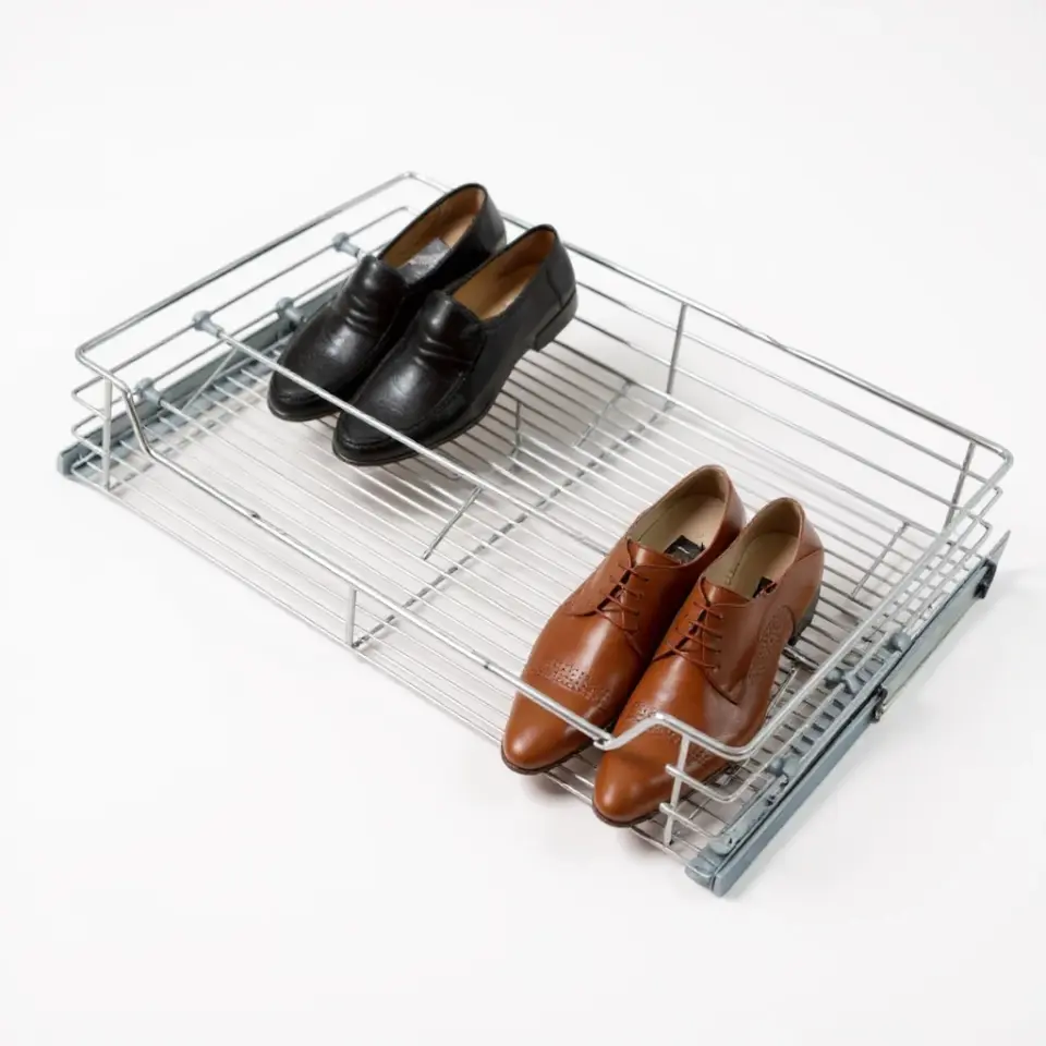 Dolap içi Yandan Raylı Teleskopik Ayakkabılık 15x55x50