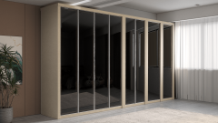 Alüminyum Çerçeveli Cam Kapaklı Gardırop (KOTON VİZON)