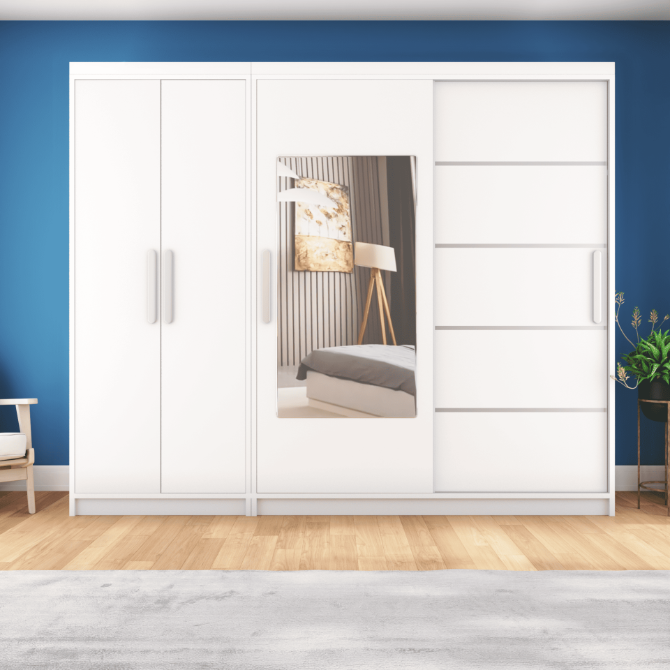 Sürgülü Gardırop Kapaklı Sürgülü Gardırop270210(PARLAKBEYAZ)MDFLAM