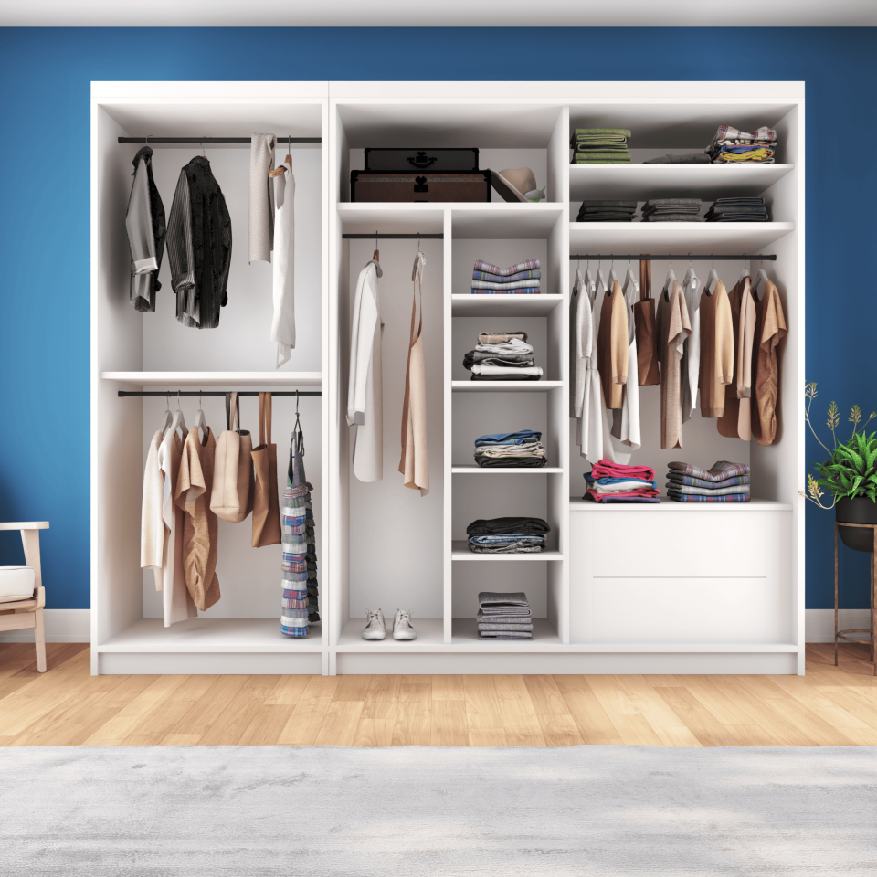 Sürgülü Gardırop Kapaklı Sürgülü Gardırop270210(PARLAKBEYAZ)MDFLAM