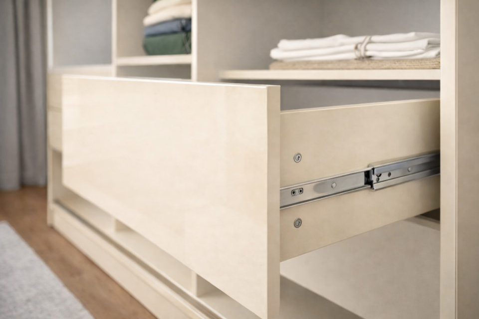 Sürgülü Gardırop Boydan Kapaklı 240/245 Cm Çıtasız Dolap Glossmax - Lak Panel