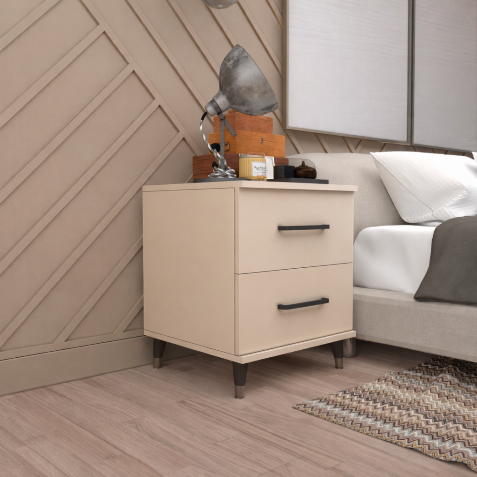 ribbon yılwood komodin iki Çekmeceli Glossmax - Lak Panel