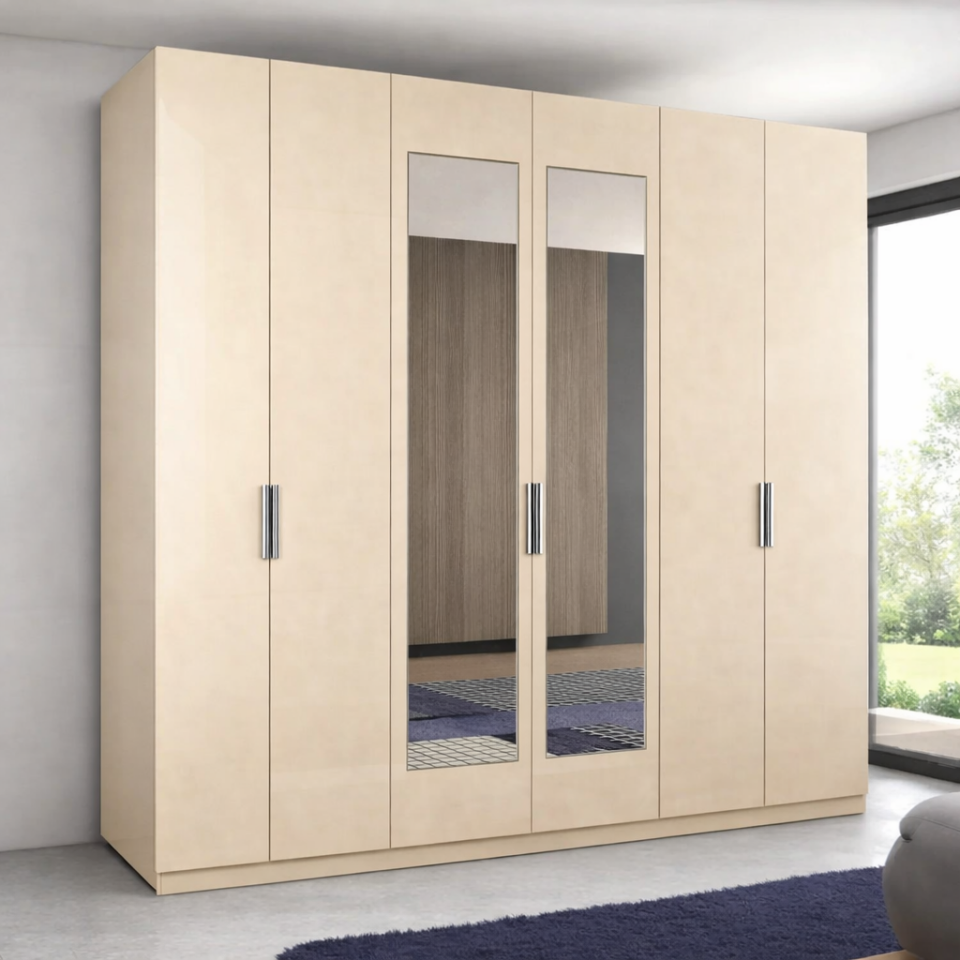 KapaklıBoydanAynalı230/245cmTav.Kadar Gizli Çek.PARLAK BEYAZMdflam