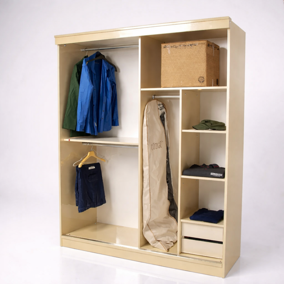 Sürgülü Gardırop iki kapaklı aynalı 140/210cm Glossmax - Lak Panel